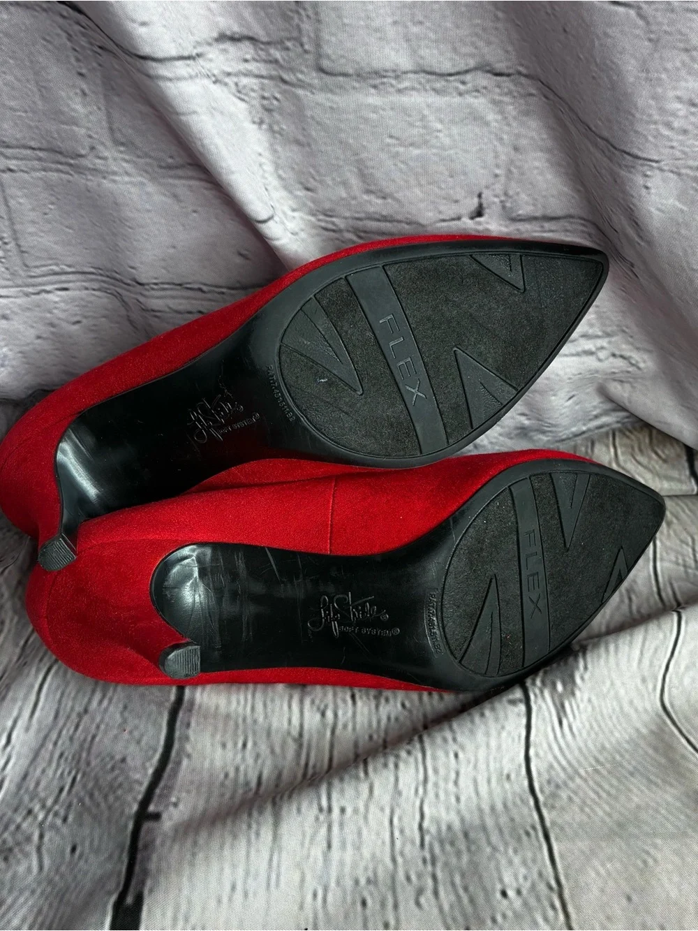 Women’s Strawberry Red Lovecore Career Faux Suede Pointed Toe Holiday Pumps 8.5